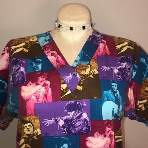 🐘 Cherokee Elvis Scrub Shirt